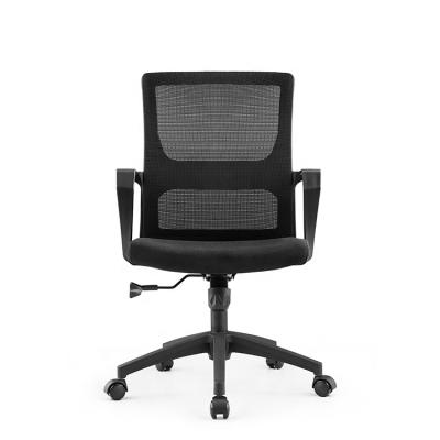 China Foshan Office Chair Adjustable Modern Ergonomic Mesh Staff Chair Nylon Frame (Height) Back Chair With Stocks for sale