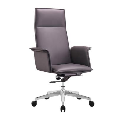 China (Height) Leather Adjustable High Back Boss Executive Office Chair With Headrest for sale