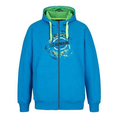 China Wholesale Antibacterial Mens 60%Cotton 40%Polyester Hoodies Custom Printed Sweatshirt With Zipper for sale