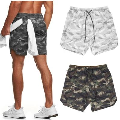 China Anti-Wrinkle Mens Camouflage Shorts Suite 2 In 1 Quick Dry Gym With Imperial Sports Breathable Pocket Shorts Jumper Short Fitness Jogging Workout for sale