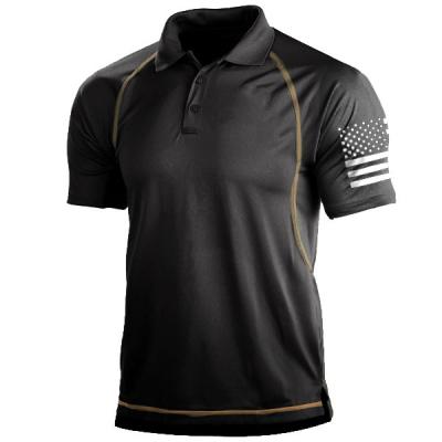 China Anti-wrinkle Men's T-shirts Summer Outdoor Activities Tactical Sports Polo Shirt Collar Bottoming Sweatshirts for sale