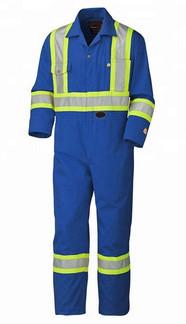 China Work Wear PPE Safety Clothing 100 Cotton Safety Overalls En471 Flame Retardant for sale