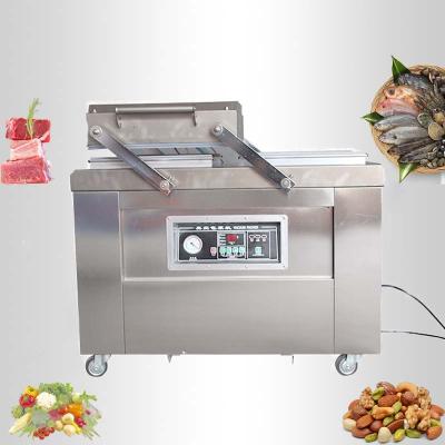 China Automatic Food Vacuum Wet Sealing Machine Commercial Food Two Chamber Dry Vacuum Packing Machine for sale