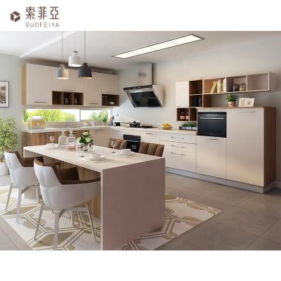 China Suofeiya Wholesale Price Modern Easy Clean Modular Sideboards Lager Kitchen Furniture China for sale