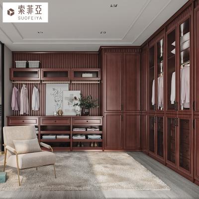 China SUOFEIYA Environmental Transitional Luxury Bedroom PVC Wardrobes Cabinets for sale