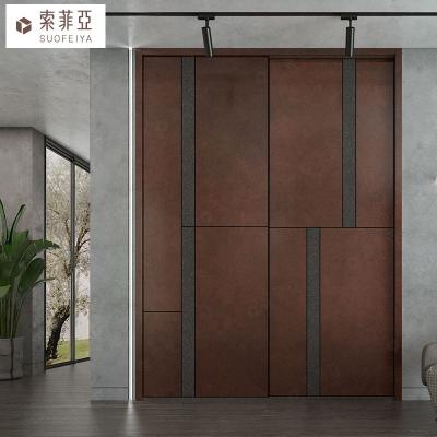 China Alibaba Environmental Wardrobe Cabinet Clothes Storage Red Wardrobe Sliding Wardrobe Doors Closet Bedroom for sale