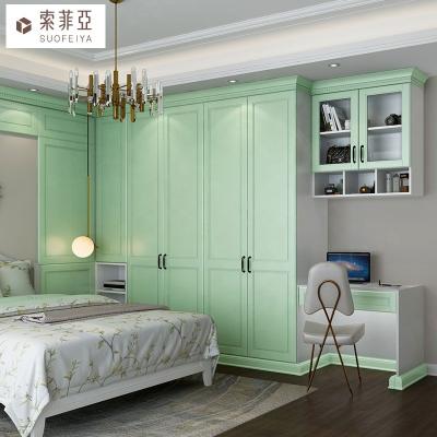 China (Others) Hot Selling PVC Wardrobes Kids Room Plastic Portable Green Design Adjustable Wooden Wardrobes For Kids for sale