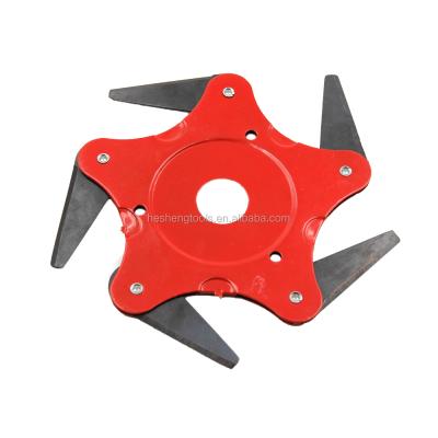 China Carbon Steel Five-Tooth Garden Lawn Mower Trimmer Grass Weed Cutter Saw Blade Main Tool for sale