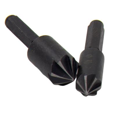 China 2pc Boring And Chamfering Carbon Steel Seven - Edge Cutters Chamfering Drilling Bits for sale