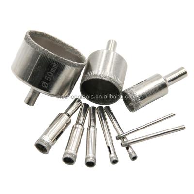 China Metal Sheet Cutting 10pc 3-50mm Granite Diamond Glass Hole Opener Drill Bits Ceramic Marble Hole Saw Set for sale