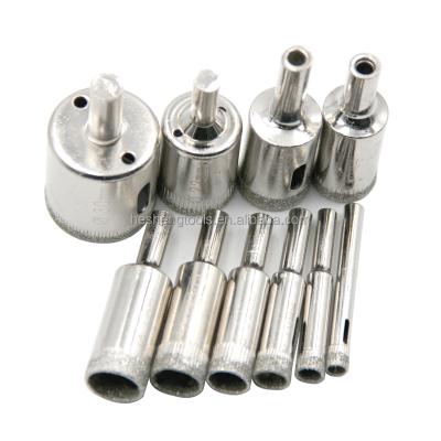 China Metal Sheet Cutting 10pc 6-30mm Granite Diamond Glass Hole Opener Drill Bits Ceramic Marble Hole Saw Set for sale