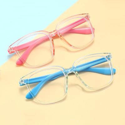 China 2022 New 2022 New Boys And Girls Fashion Sunglasses Blue Light Leg Silicone Comfortable Flat Reading Glass Anti Glass Mirror for sale