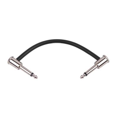 China High-efficient metal shell DC6.35 mm Gold Guitar Flat String 90 Degree Bend Multi Effects Custom Line Pedal Cable for sale