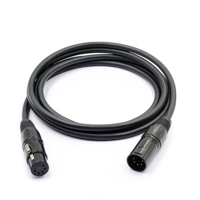 China Professional Low Noise Shielded OFC 2core 4core Speaker Male To Female 5pin XLR Microphone Cable For Microphone for sale