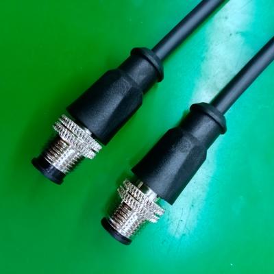 China Speaker OEM High Quality Industrial IP67 Waterproof Connector Connect Cable Double Ended M12 4PIN D Code Cable Male To Male for sale