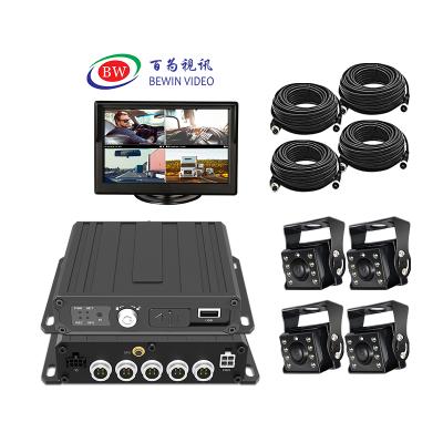 China Factory Price GPS WIFI 3G 4G AHD 720P 4 Camera 4ch Camera 4ch Car Bus Optional DVR MDVR Mobile GPS Kits for sale