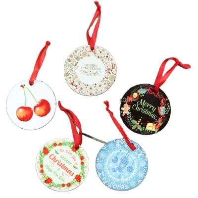 China Christamas Home Decoration Christmas Holiday Celebration Circle Sublimation Ornament Wooden Blanks for sale