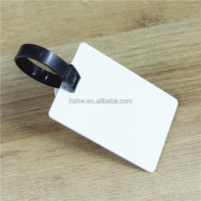 China Eco-Friendly High Quality Wooden Double Sided Custom Printable Rectangle Blank MDF Sublimation Luggage Tags for sale