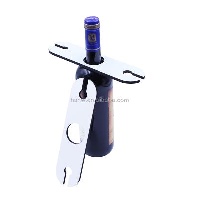 China Housewares Wholesale Custom Blank Wooden Sublimation MDF Wine Cart Wine Rack Glass Tray With 2 Holes for sale