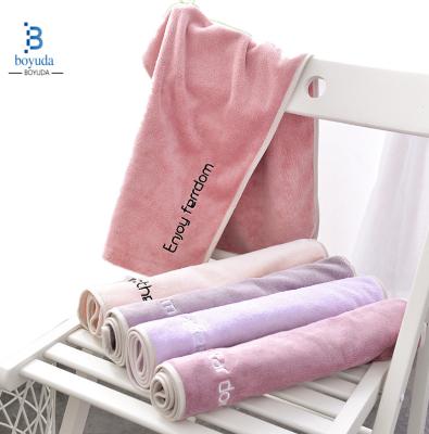 China 35*75CM Wholesale Creative Microfiber Youth Embroidered Towel Compressed Super Soft Absorbent Lint Free Towel New for sale