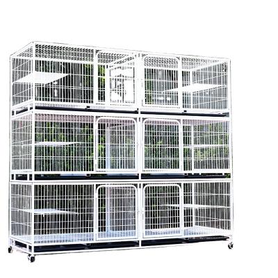 China Sustainable Wholesale Pet Shops Use Large Sturdy Metal Dog Establishments Cages Dog Cats Breeding Cages for sale