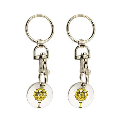 China Promotion Gift Hotel Room Gifts Metal Round Trolley Custom Key Chain Key Chain for sale