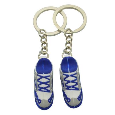 China Promotion Gift Custom Wholesale Animal New Cheap Sports Cute 3D Mini Baseball Sneaker Shoe Soft PVC Key Chain For Women for sale