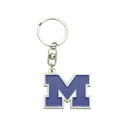 China Promotion Gift Neoprene Key Chain Llaveros Alphabet Letter M Key Chain for sale