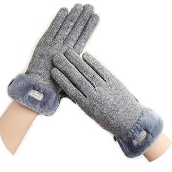 China Soft Touch Feeling Winter Women's Cashmere Gloves Touch Screen Climbing Warm And Cold Protection Plus Velvet for sale