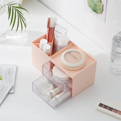 China Plastic Pen Box Desk Pencil Organizer Multi Function Plastic Pen Holder Office School Storage Case Clear for sale