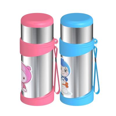 China PORTABLE Kids School Camp Water Bottles Stainless Steel Double Wall Portable Vacuum Flasks Squeezing Type Thermos Insulated for sale