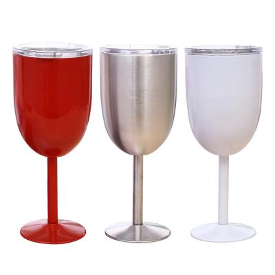 China Viable Custom Stainless Steel Logo Wine Cup Wine Tumbler Double Walled Wine Mug for sale