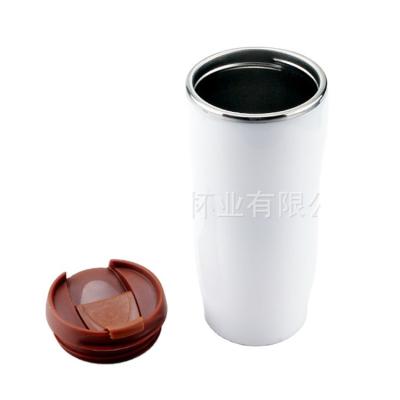 China Custom Logo Hot Selling Double And Plastic Peanut Shape Coffee Mug Viable Inner External Hot Stainless Steel Insulated Tumbler for sale