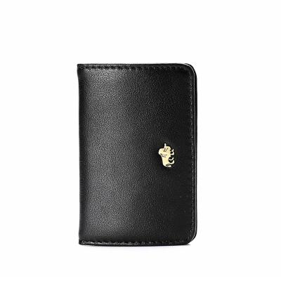 China BISON RFID BISON DENIM Wallet Men Money Bag Wallets Male Business Mini Wallets Genuine Leather Slim Card Case With Box for sale