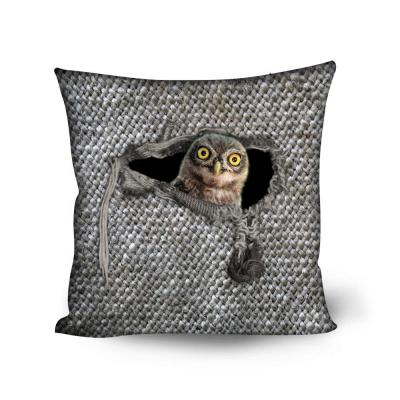 China 3d Massage Parrot Pillow Cover Decorative Celebrity Animal Pillow Cushion Cute Animal Print Pattern Cushion Cotton Fabric Pillow Case for sale