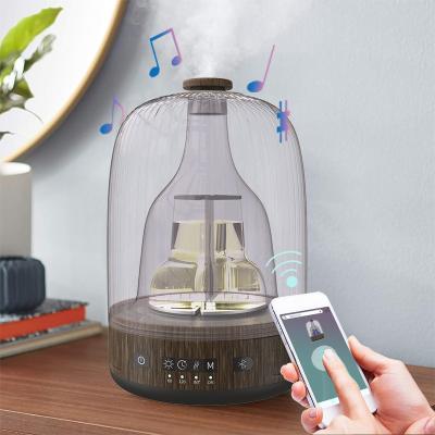 China Car Music 4 In 1 Car Diffuser Humidifier Home Bases Oil Mist Makers Aromatherapy Aroma Music Ultrasonic Scent Machine for sale