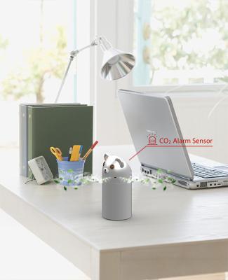 China Electric Car Mini Air Purifier Air Cleaner USB Rechargeable Car Perfume Diffuser, Air Freshener CO2 Monitor Humidifier Diffuser for sale