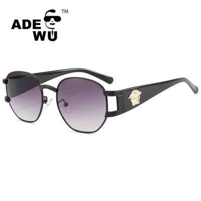 China Fashion Ade Wu Sunglasses 2021 New Arrivals Retro New Arrivals Sun Glass Metal Frame UV400 Oval Women Sunglasses DF3308 for sale