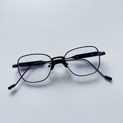 China Anti blue light ADE with you black gold silver metal curvature temple glasses QA7486-2 light blue sight to block blue light glasses for sale