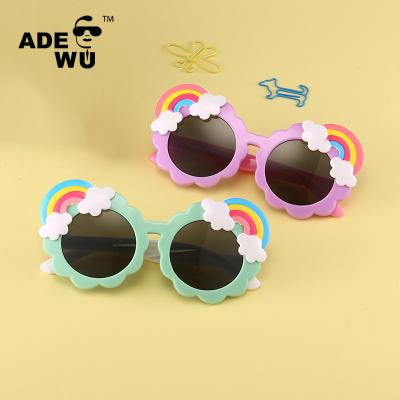 China Fashion ADE Sunglasses With You OK22023 Kids Outdoor Round Frame Sunglasses Trendy Rainbow Shape Kids Polarized Shades for sale