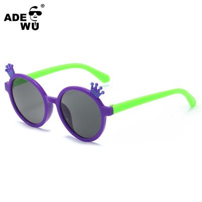 China Fashion ADE sunglasses with you new fashion children's cartoon sunglasses PX9334 2021 cute crown baby sunglasses for sale