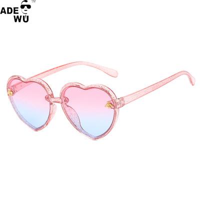 China Fashion ADE Sunglasses With You Beautiful Newest Fashion LE61033 Kids Glass Baby Kids Sunglasses Heart Shaped Gift For Boy Girl for sale