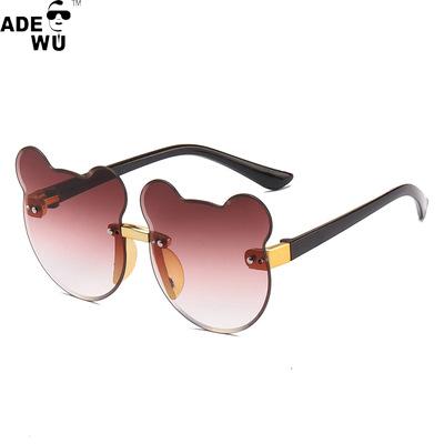 China Fashion ADE Sunglasses With You Lovely LE7713 Fashion Kids Sunglasses Kids Support Sunglasses Shape Rimless Sun Glasses For Boy Girl for sale