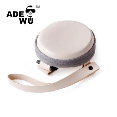 China PU ADE With You Newest Fashion PU Leather Round Sunglasses Case Packaging To Fold Sun Glasses for sale