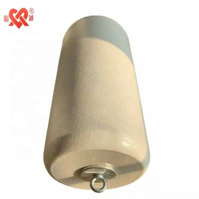 China Used For Yacht Dock Marine Polyurethane White Cylindrical Foam Filled Floating Fender for sale