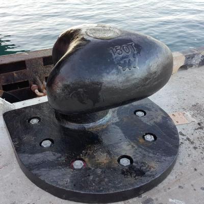 China Cast Steel Cast Iron 150T Cast Steel Marine Dock Bollard for sale