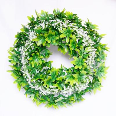 China Handmade Factory Direct Artificial Garland Christmas Decoration Plastic Christmas Party Wreaths and Wreaths for Wall Front Door for sale