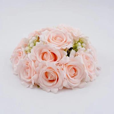 China Garden.Hotel.Home.Office Decor 25cm Artificial Rose Wedding Flower Ball Rose Flower Ball Wedding Centerpieces for sale