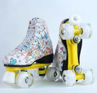 China Wholesale Customization Durable Adult Roller Skates, Double Row Roller Skates Figure Skating Shoes for sale