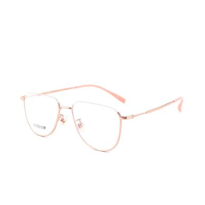 China 2021 New Semi Rimless Glass Prescription Frame Reading Glasses Beta Titanium Optical Frames Wholesale Lightweight Eyewear For Prescription for sale